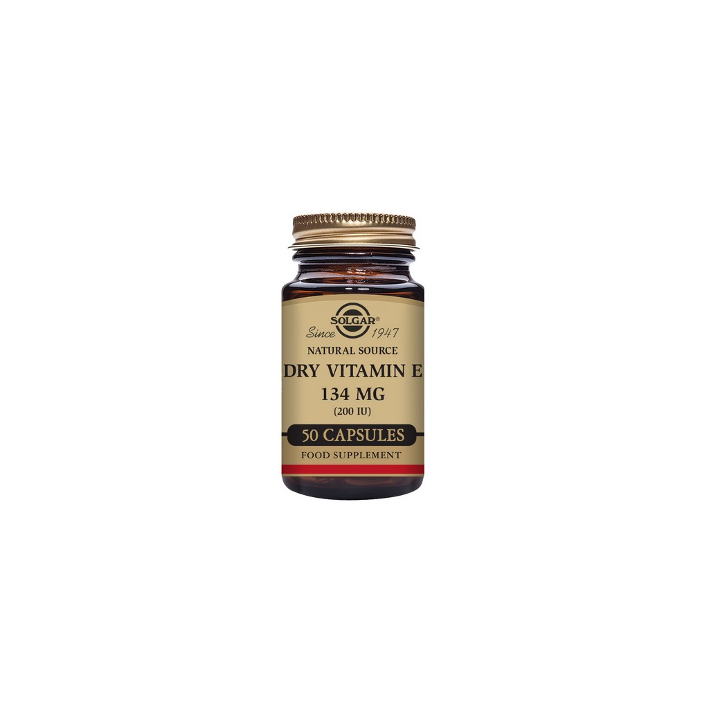 Solgar Natural Source Dry Vitamin E 134mg (200iu) Vegetable Capsules