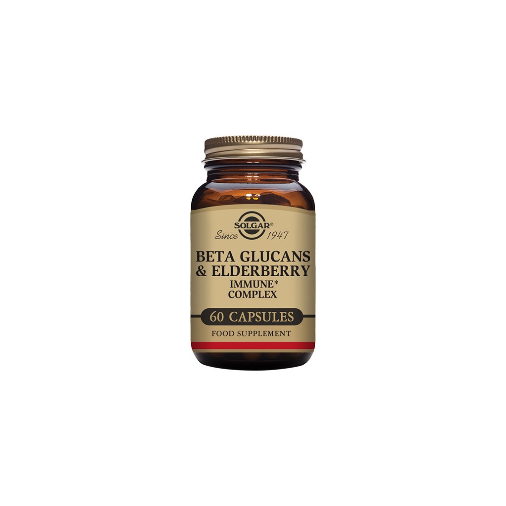 Solgar Beta Glucans & Elderberry Immune Complex 60 Vegetable Capsules