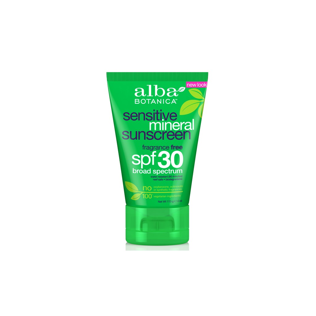 Alba Botanica Sensitive Mineral Fragrance Free Sunscreen Lotion SPF30