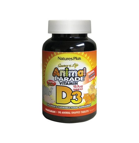 Nature's Plus Animal Parade Vitamin D3 500IU 90 Chewables