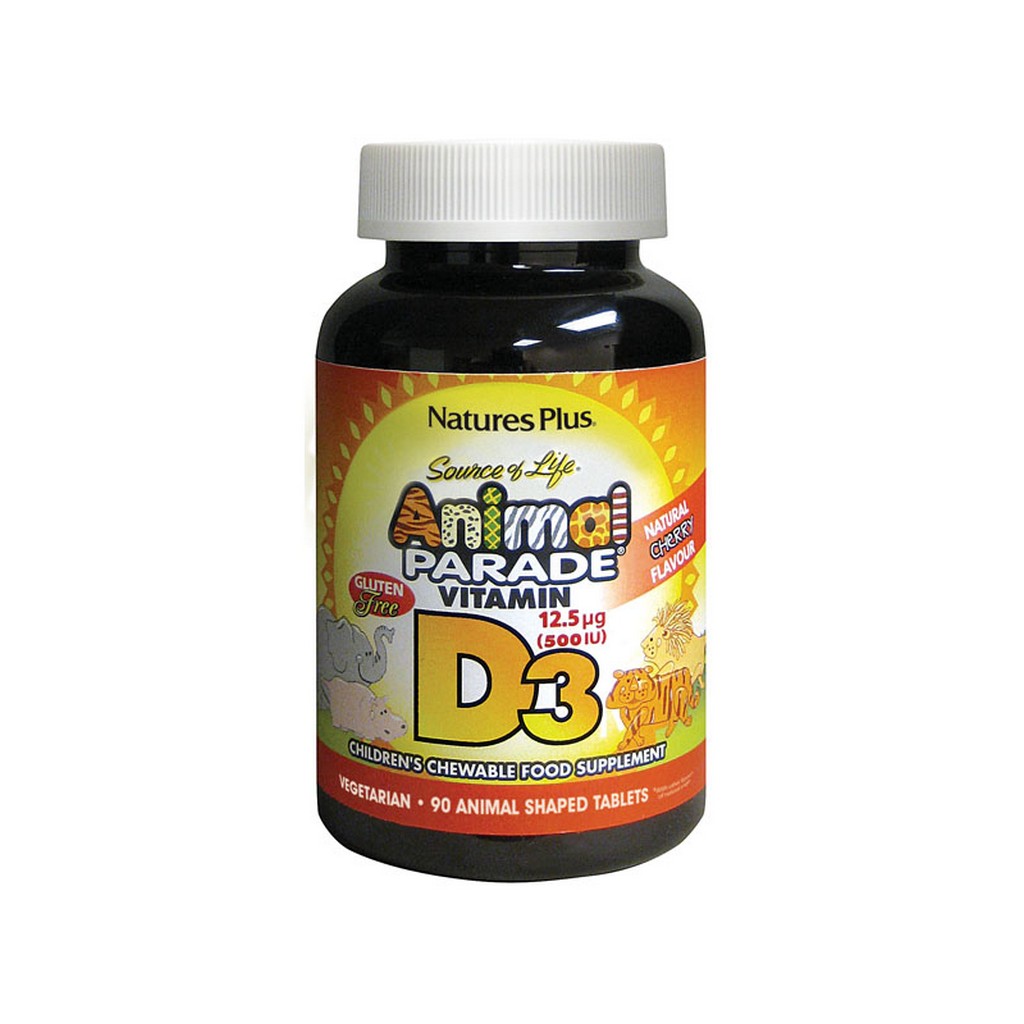 Nature's Plus Animal Parade Vitamin D3 500IU 90 Chewables
