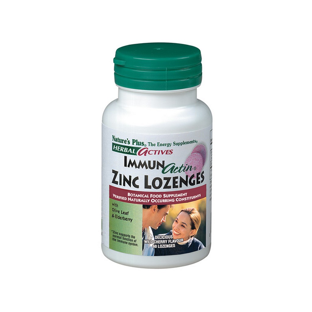 Nature's Plus Herbal Active Immunactin Zinc 60 Lozenges