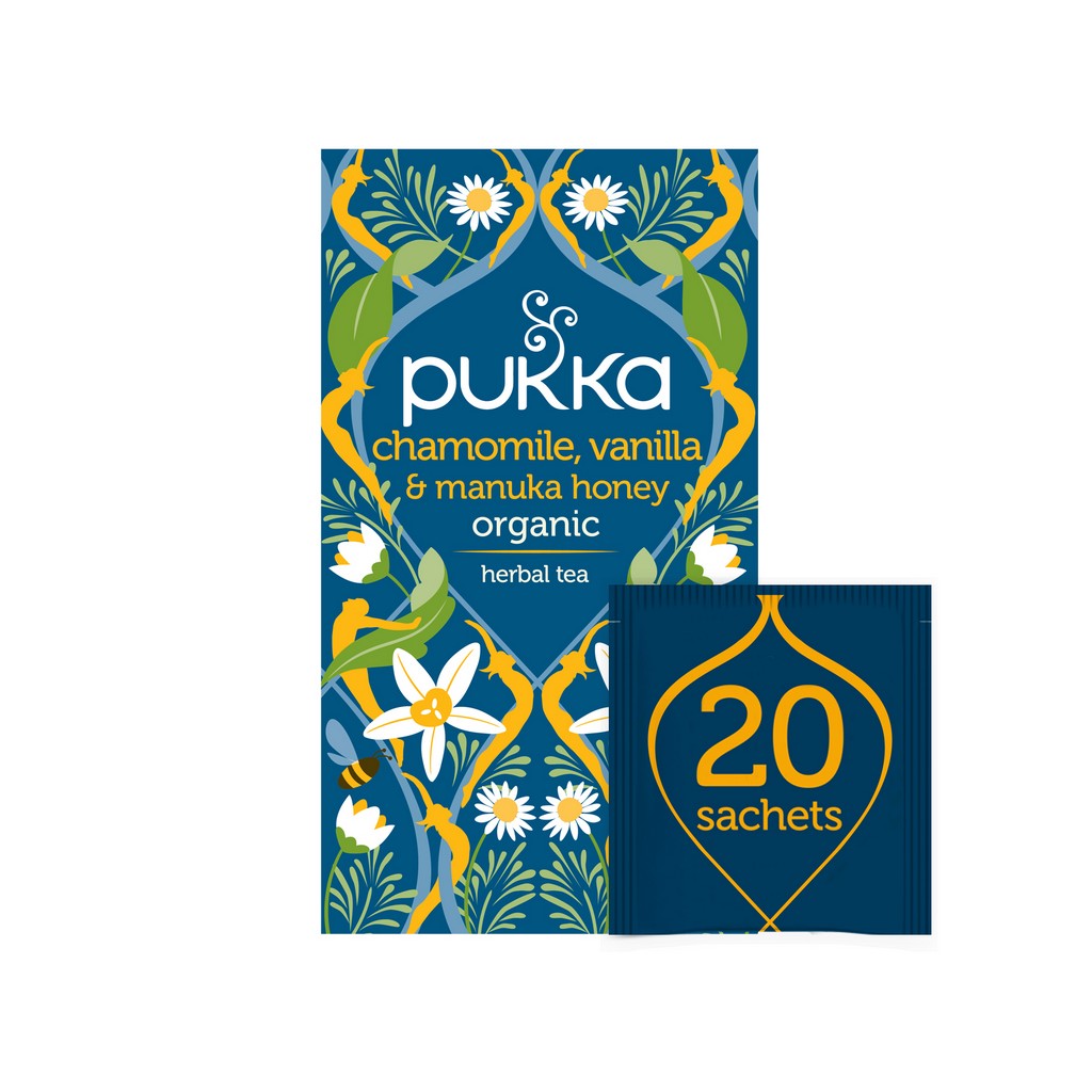Pukka Chamomile, Vanilla & Manuka Honey Tea Sachets