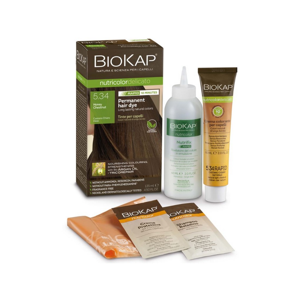 BioKap Honey Chestnut 5.34 Rapid Hair Dye 135 ml