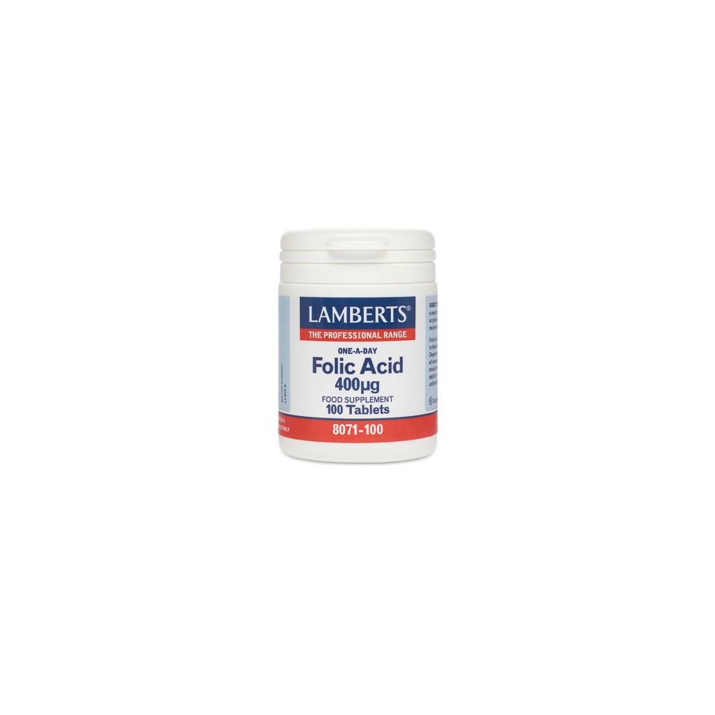 Lamberts Folic Acid 400µg 100 Tabletsv
