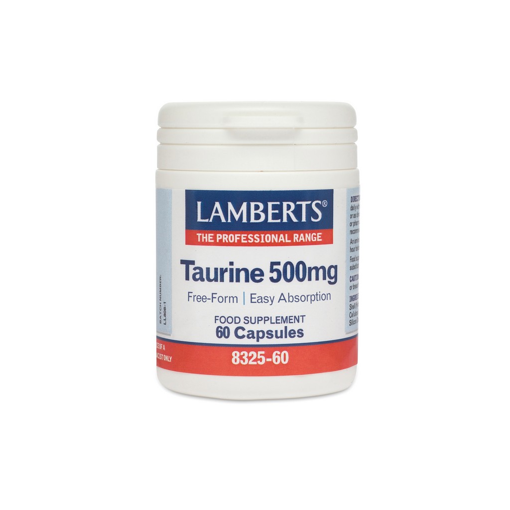 Lamberts Taurine 500µg 60 Capsules