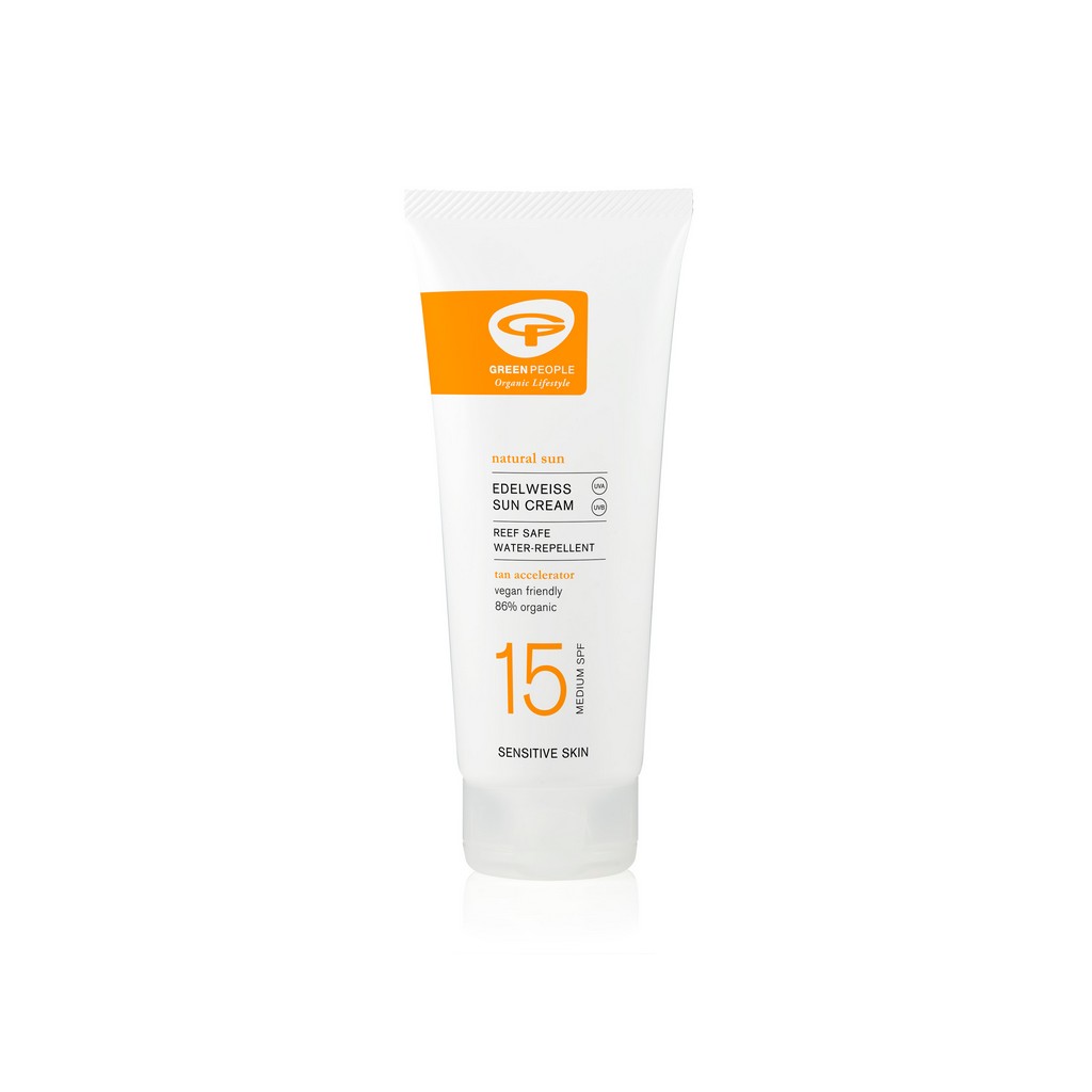 Green People Edelweiss Sun Cream with Tan Accelerator - SPF15