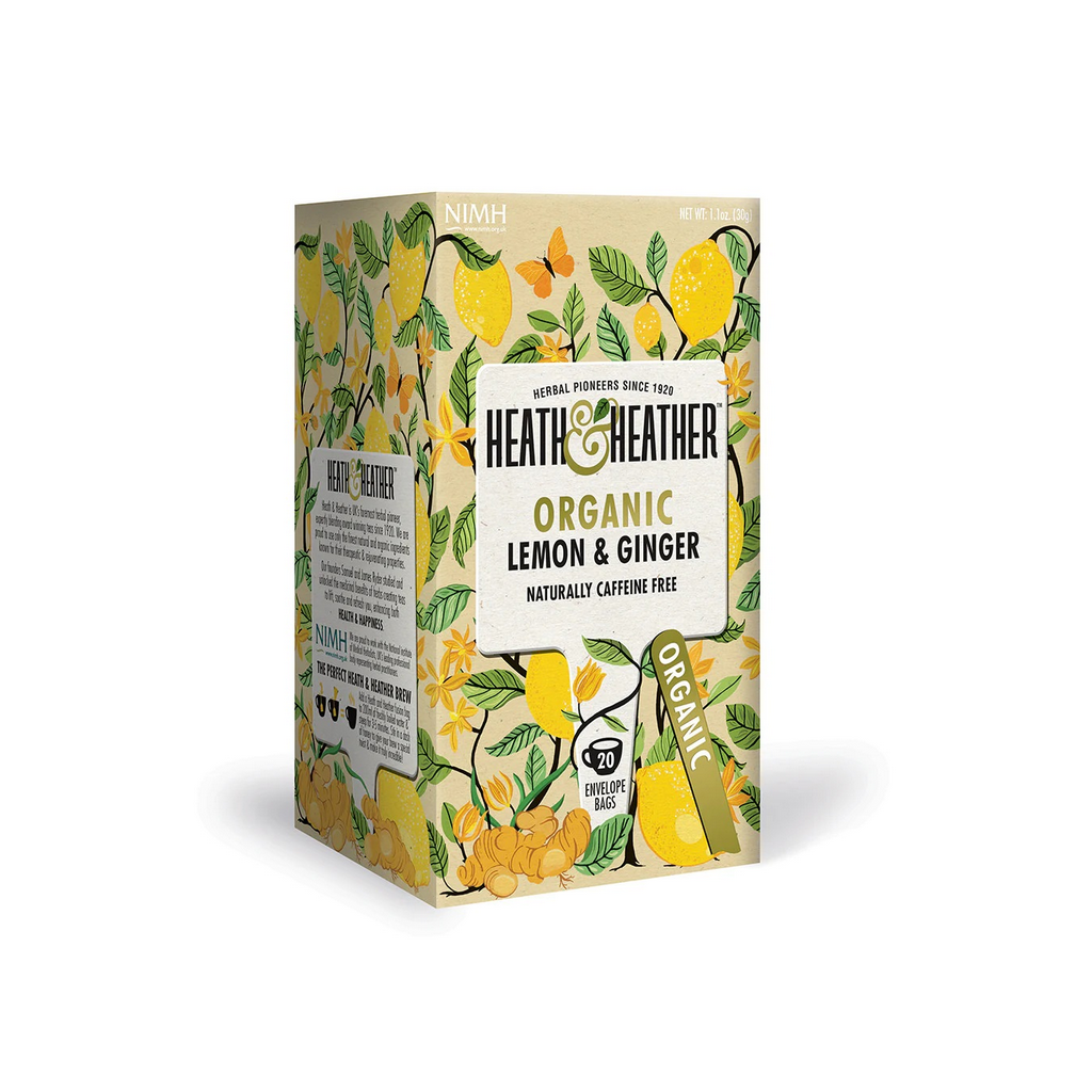 Heath & Heather Organic Lemon & Ginger 20 Tea Bags