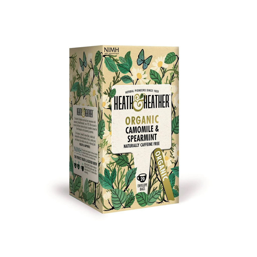 Heath & Heather Organic Camomile & Spearmint 20 Tea Bags