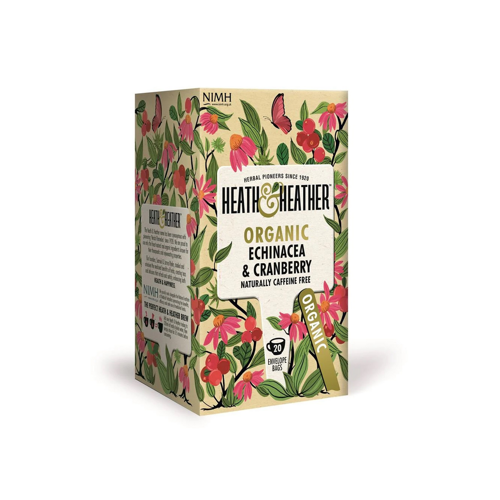 Heath & Heather Organic Echinacea & Cranberry 20 Tea Bags