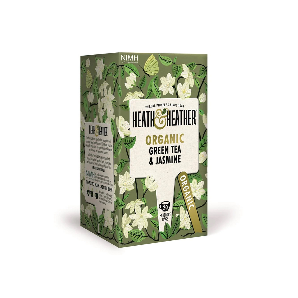 Heath & Heather Organic Green Tea & Jasmine 20 Tea Bags